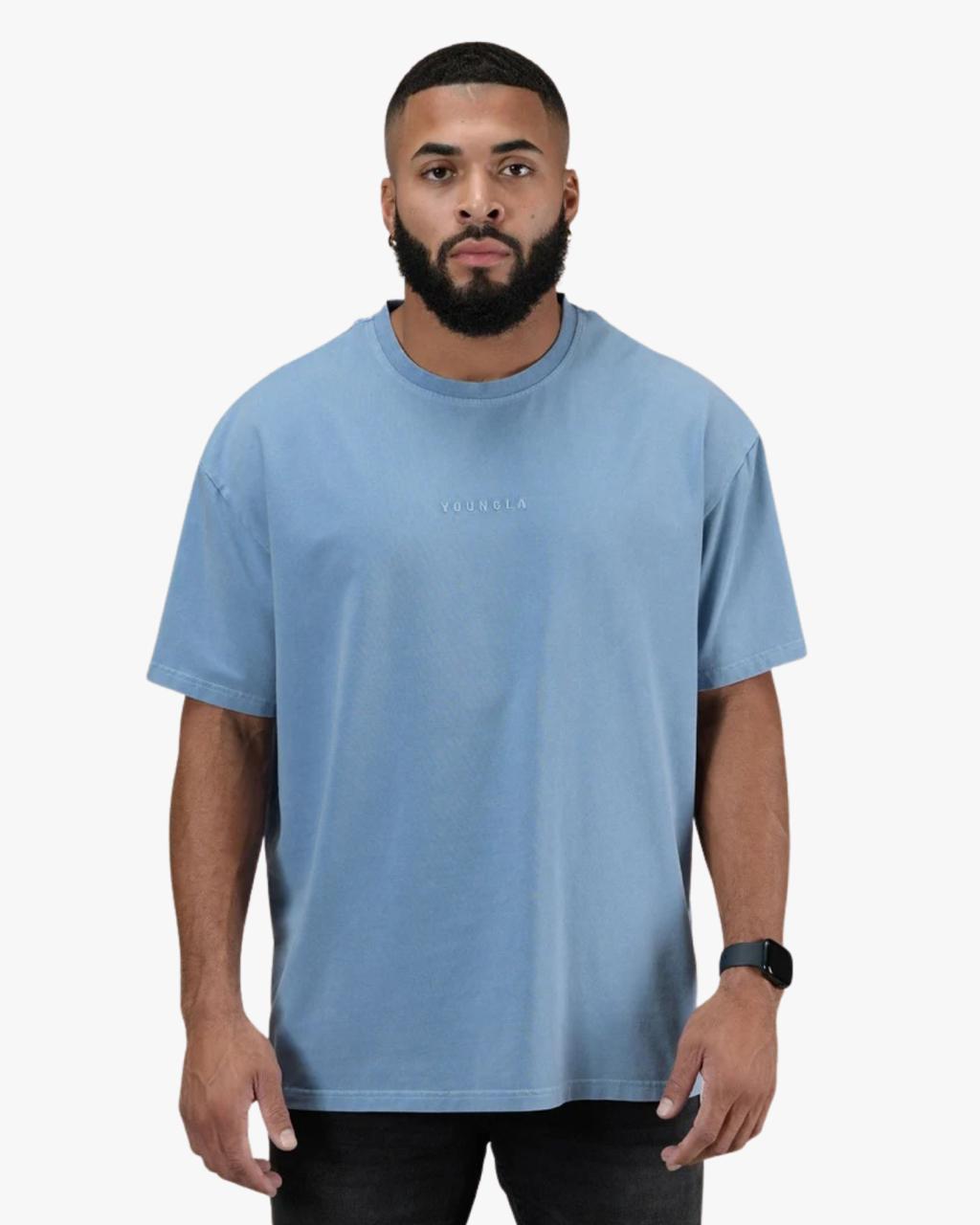 YoungLA G5 Playera Hombre Azul Cielo