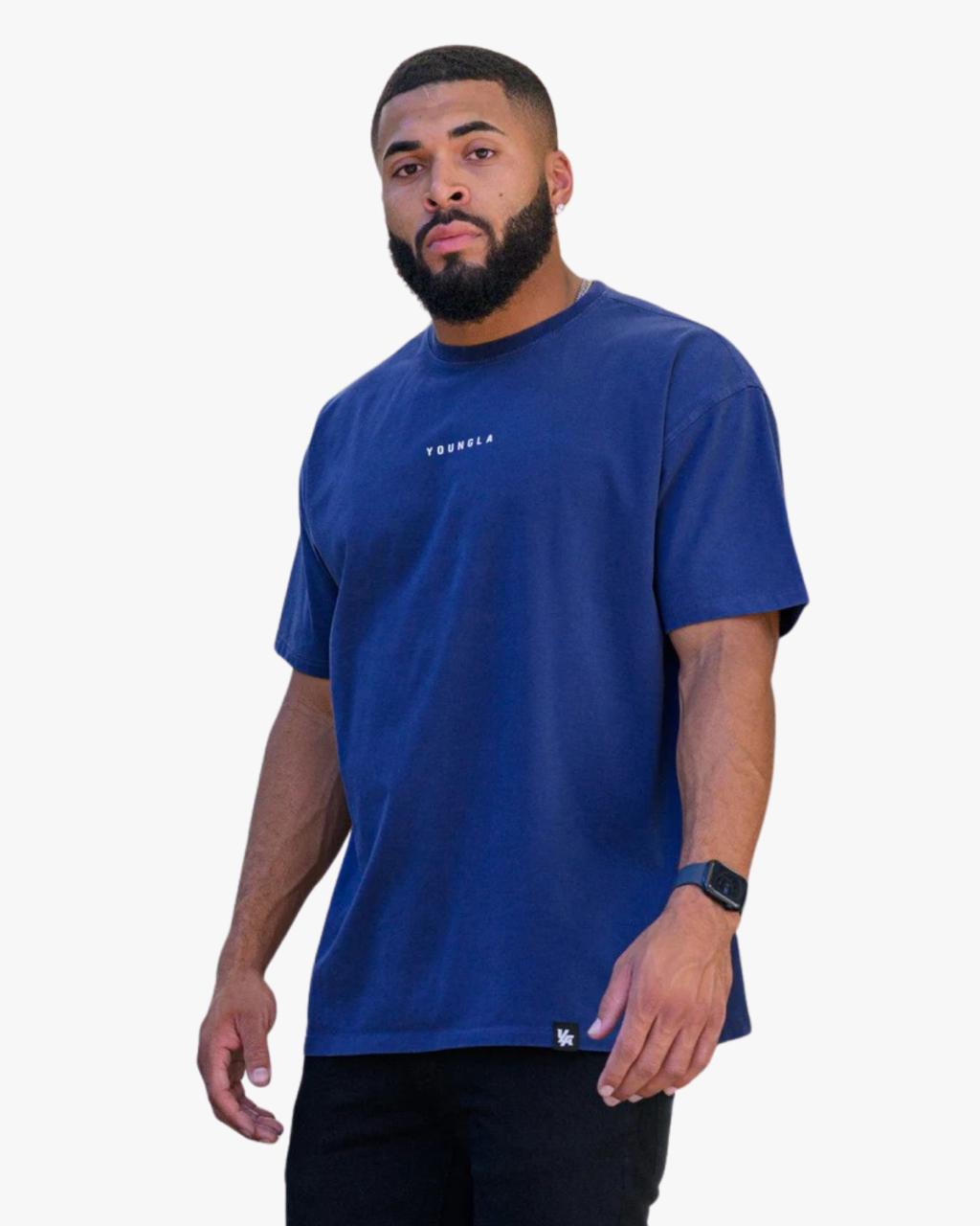 YoungLA G5 Playera Hombre Azul Rey