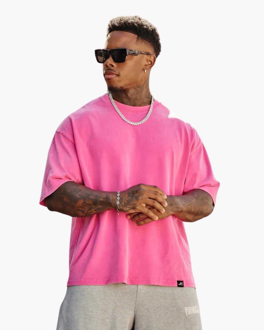 YoungLA G5 Playera Hombre Rosa