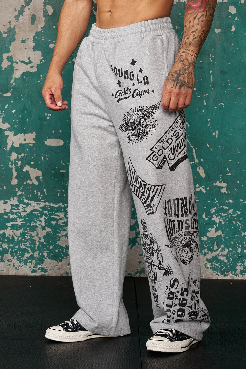 YoungLA G5 Jogger Hombre Gris Claro